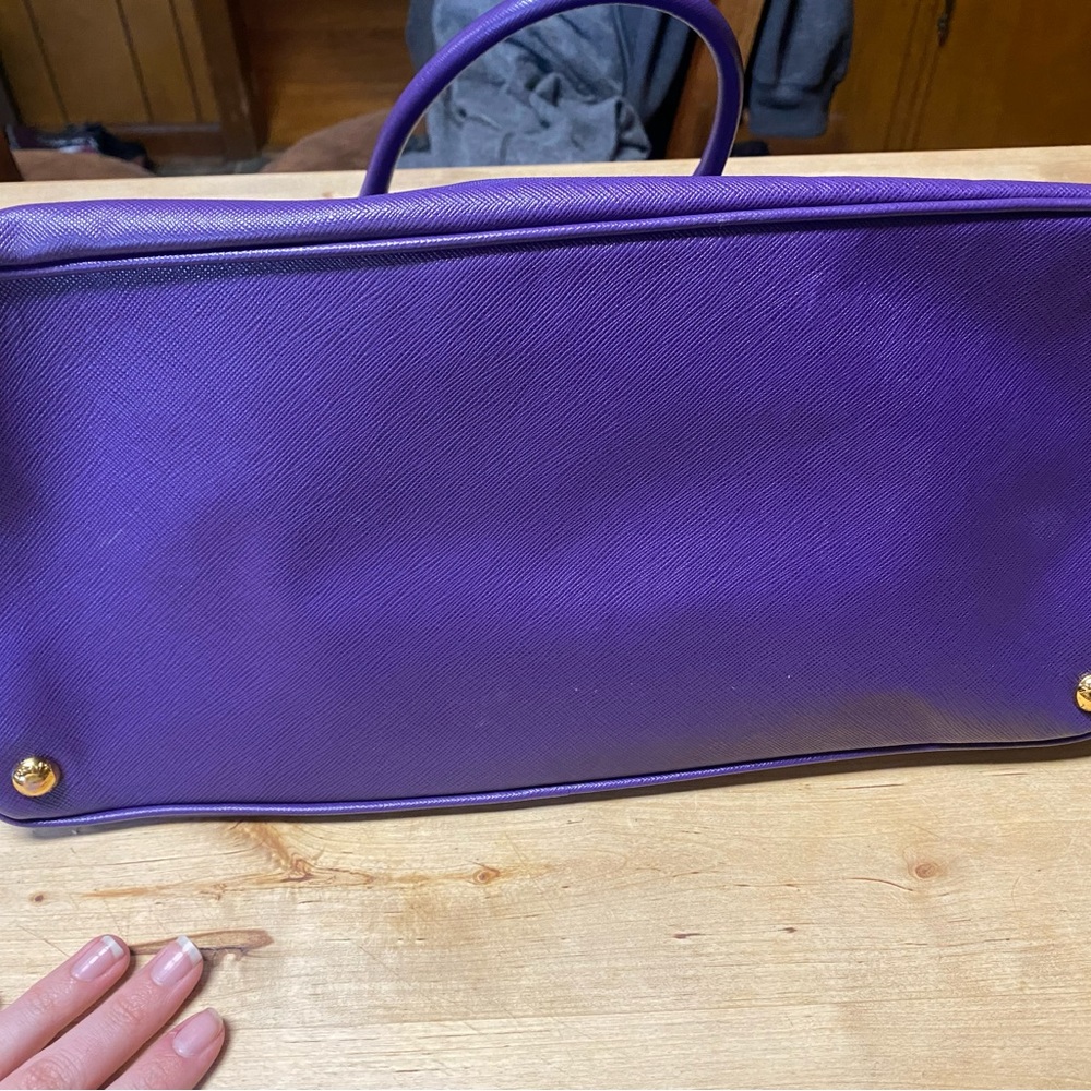Prada Saffiano Lux Leather Purple Tote - Picture 4 of 12